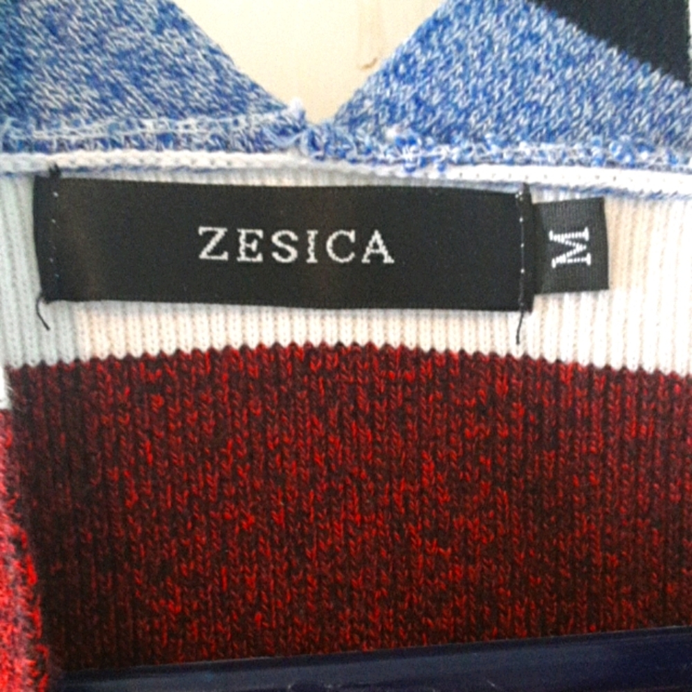 Zesica block patterned cardigan - Picture 2 of 2